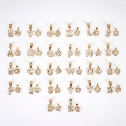 2 Pack -Initial Letter Pendant Necklaces